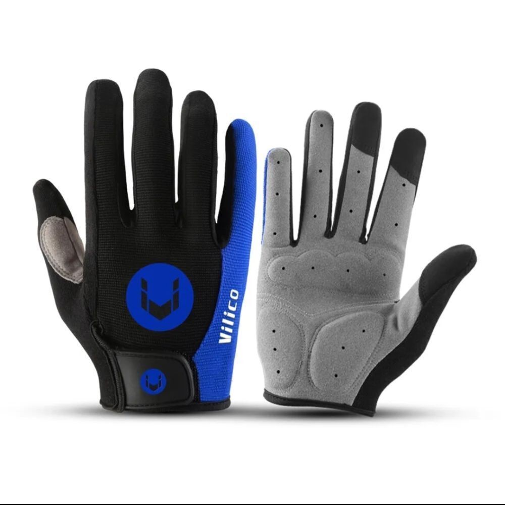 Men Full Finger Bicycle Gloves Breathable Shockproof Screen Touch Bike Gloves US